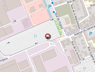 Carte de Psa Peugeot Citroën à Sochaux