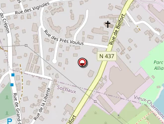 Carte de Eglise Protestante à Sochaux