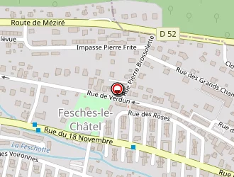 Carte de Pose 25 à Fesches-le-châtel