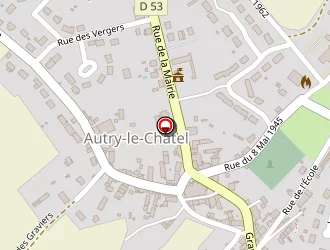 Carte de Salle Polyvalente à Autry-le-châtel