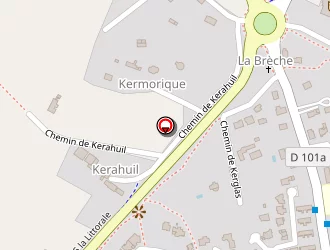 Carte de Salle Du Raquer à Arradon