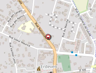 Carte de Presbytère à Erdeven