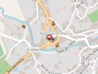 Carte de Urgence (services Locaux) à Aignay-le-duc