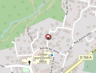 Carte de Collège Ste Marie à Elven