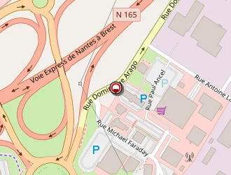 Carte de B&b Hôtel à Lanester