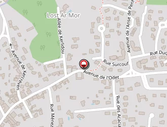 Carte de Donval Pompes Funèbres à Bénodet