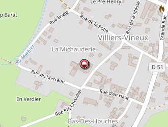 Carte de Nell'cils à Villiers-vineux