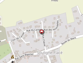 Carte de Hesnault à Souligné-flacé