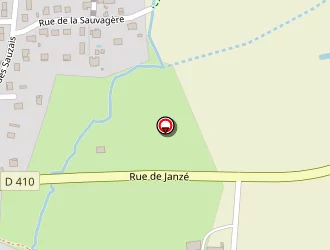 Carte de La Rocheraie à Corps-nuds