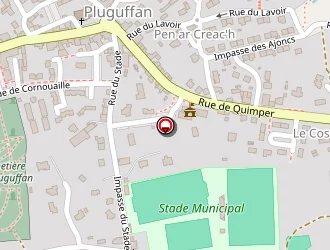 Carte de Hôtel La Coudraie à Pluguffan