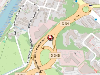 Carte de Centre Commercial Carrefour à Quimper