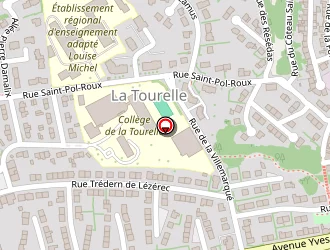 Carte de Collège La Tourelle à Quimper