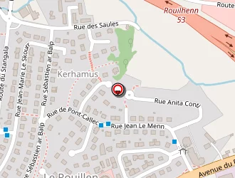 Carte de Vakom à Ergué-gabéric