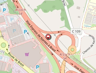 Carte de Hotelf1 Quimper à Quimper