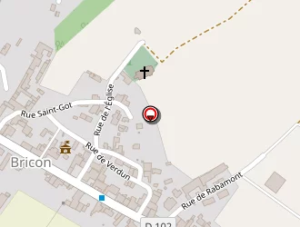 Carte de Salle Des Fêtes à Bricon