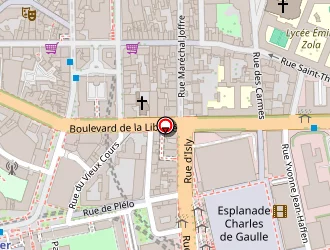 Carte de Optique Lafayette à Rennes