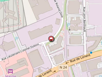 Carte de C.s.i (centre Sécurité Intervention) à Rennes