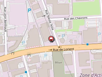 Carte de Rent A Car à Rennes