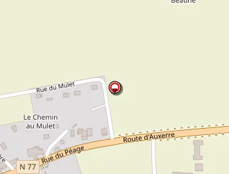 Carte de Nodimat à Auxon