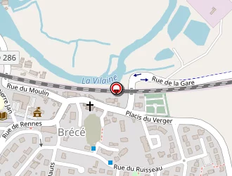 Carte de Ouairy Brigitte à Brécé