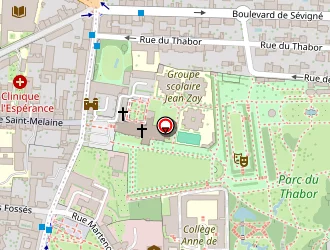 Carte de Direction De Quartiers Centre à Rennes