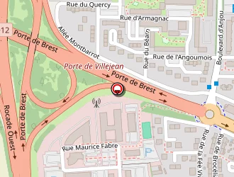 Carte de Hôtel B & B à Rennes