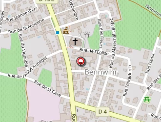 Carte de Bestheim à Bennwihr