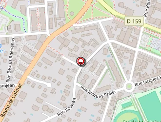 Carte de Camping Les Cigognes à Sélestat