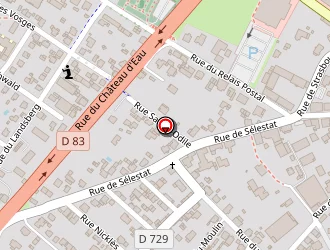 Carte de Supermarché Coop à Benfeld