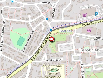 Carte de Station Elf Kerjoany à Brest