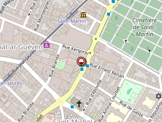 Carte de Mutuelles De Bretagne à Brest