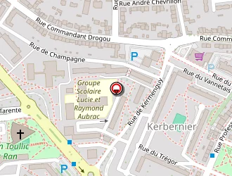 Carte de Brest Accueil Assoc à Brest