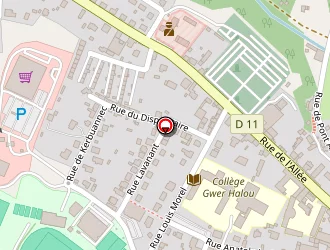 Carte de Centre De La Solidarité Départementale à Callac