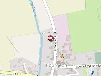 Carte de Béquet à Courgeon