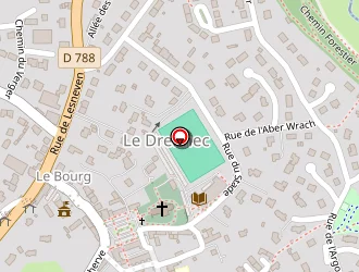 Carte de La Poste (agence Postale) à Drennec (le)