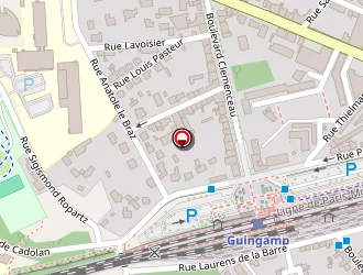 Carte de Inter-hotel Hôtel De L'arrivée à Guingamp