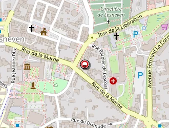 Carte de Campus à Lesneven