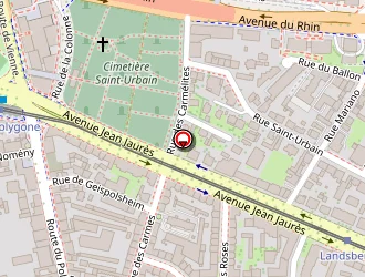 Carte de Les Mélèzes à Strasbourg