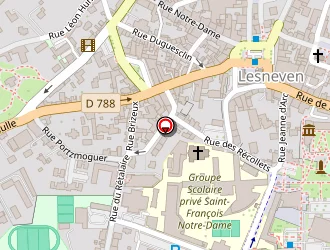 Carte de Halte Garderie Bugelig à Lesneven