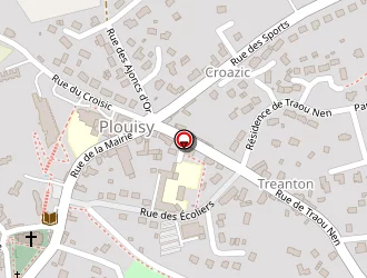 Carte de Bibliothèque De Plouisy à Plouisy