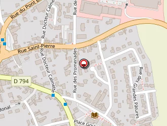 Carte de La Poste (centre Courrier) à Matignon