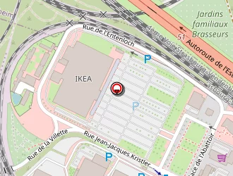 Carte de Ikea à Strasbourg