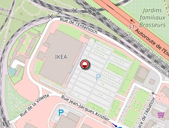 Carte de Ikea Strasbourg à Strasbourg