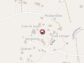 Carte de Moulin De Kerguiduff à Tréflaouénan