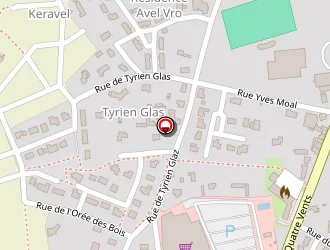 Carte de Super U à Lanmeur