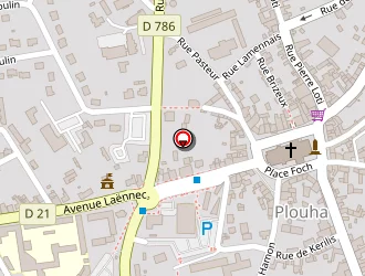 Carte de Espace Multisports à Plouha