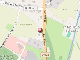 Carte de Fosse (ets) à Montreuil