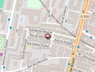 Carte de Hôtel Bellevue à Cachan