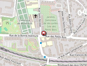 Carte de Square Bonne Aventure à Versailles