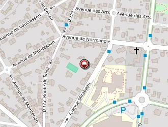 Carte de Clinique Porte Verte à Versailles